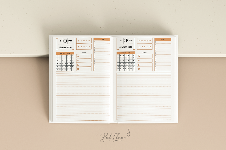 🗓️ Agenda Bel Flanm 2026 — Organise ton année, élève ta flamme