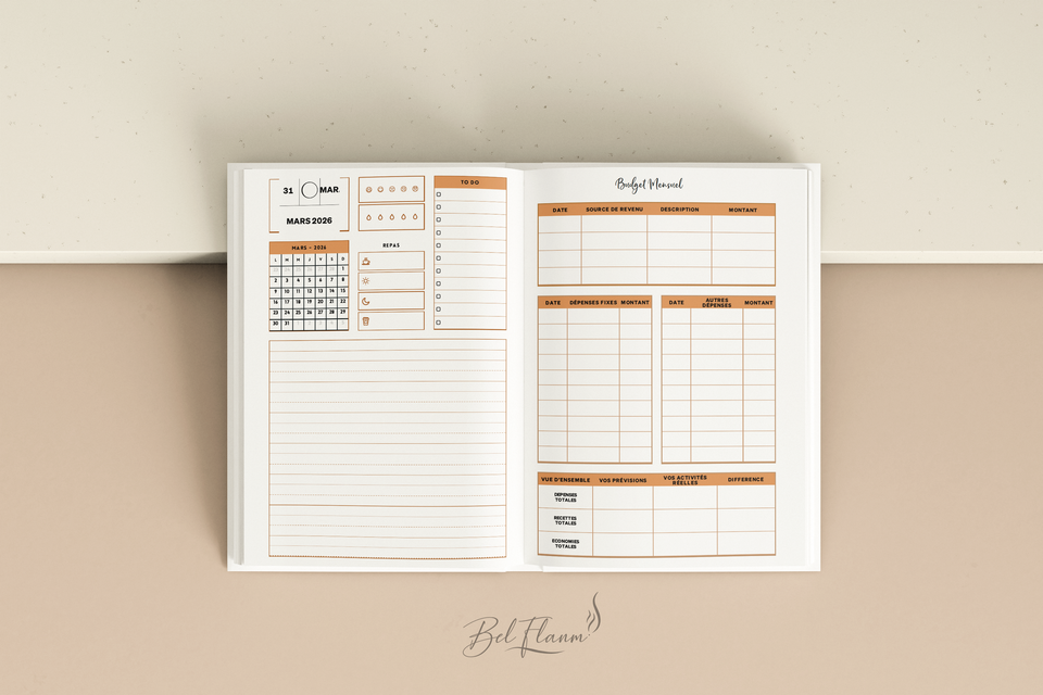 🗓️ Agenda Bel Flanm 2026 — Organise ton année, élève ta flamme